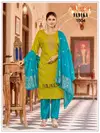 Vanika By Banwery Roman Silk Work Kurti With Bottom Dupatta